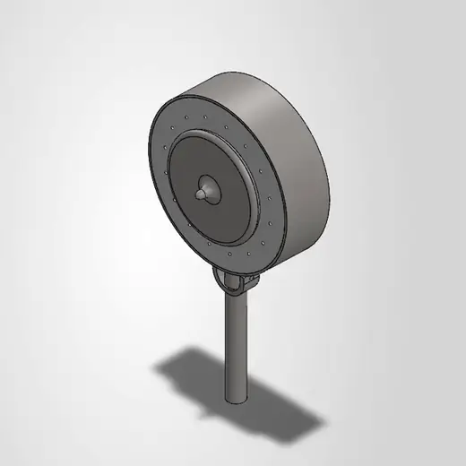 Wall mounted double sided soap dispenser assembly